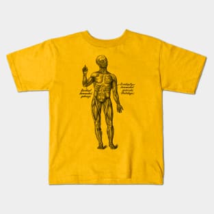 German Diagram Arm Muscular System - Vintage Anatomy Kids T-Shirt